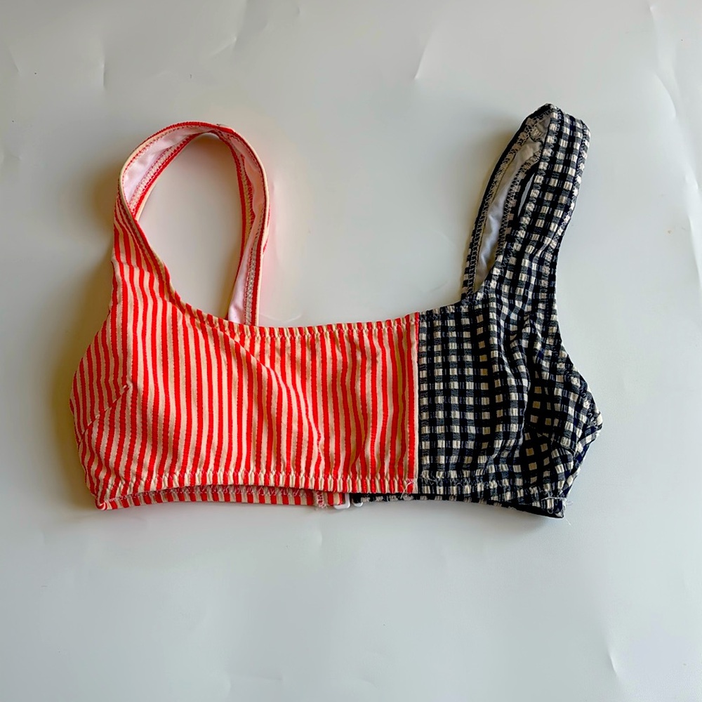 Aerie  Wide Strap Banded Scoop Bikini Top size XXS